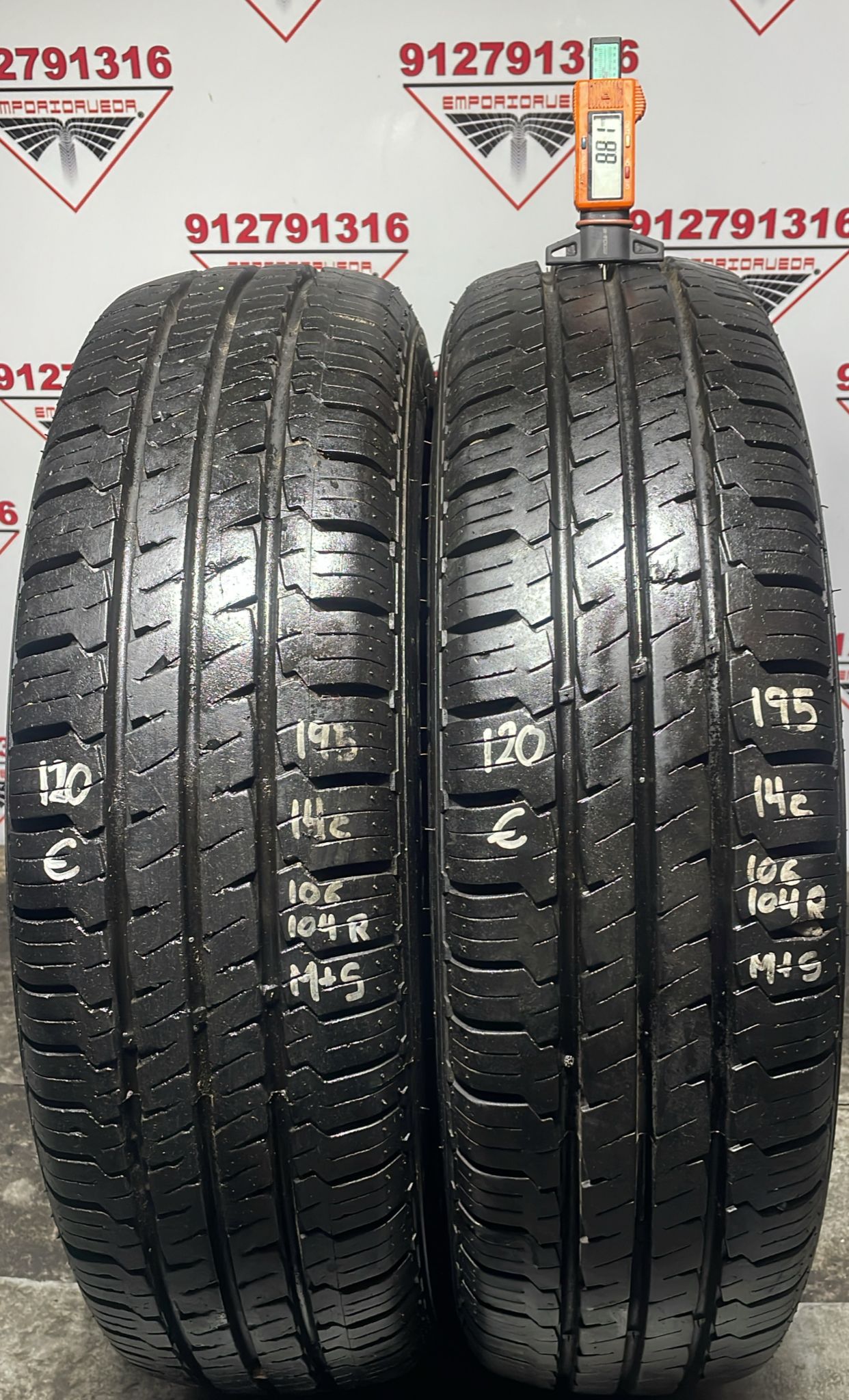 HANKOOK VANTRA USADO M+S 195/80 R14C 106/104 R
